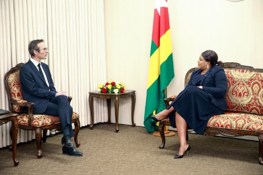 Diplomatie : Yawa Tsegan a conféré une audience au nouvel ambassadeur de la France au Togo
