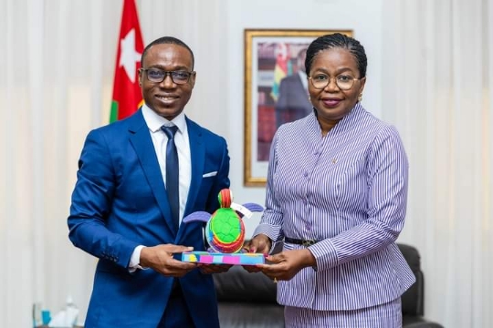 1er Prix Afri-Plastics Challenge : Bemah Gado présente son trophée au premier ministre